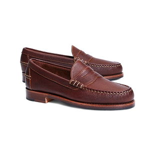 Football Leather Penny Loafers